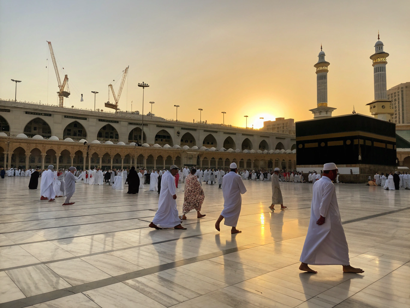 جموع المصلين في الحرم المكي الشريف فجراً